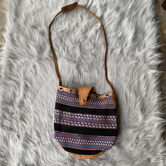Backpack Bag Boho Chic Bohemian Leather Hobo Hippie Mexico Colorful Travel Day main image 11